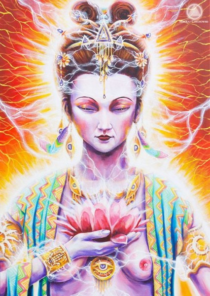 Obraz Mocy - KUAN YIN. Autor Mikołaj Czechowski