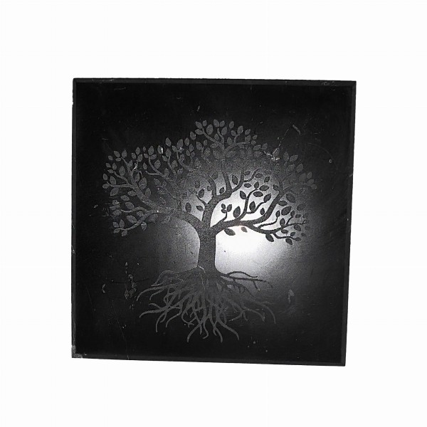 Protection plate square "Tree of Life" (Polished)