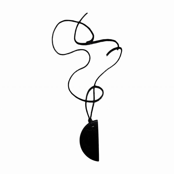 Shungite pendant "Crescent"