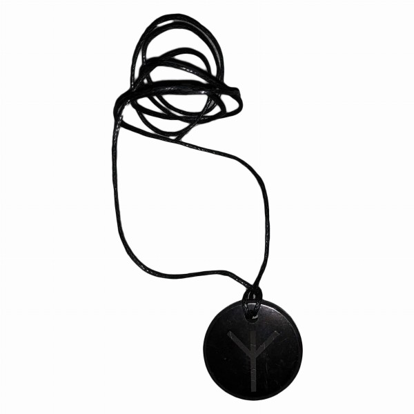 Shungite pendant "Algiz"
