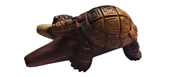 "TURTLE" Kuripe Made of Sono Wood/Indian Rosewood (Dalbergia latifolia)