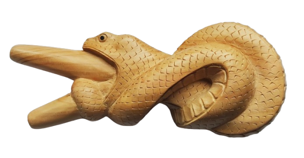  "FEEDING SNAKE" Kuripe z Drewna Cemara (Vatica cemara)