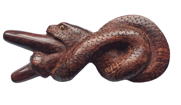 "FEEDING SNAKE" Kuripe from Tamarind Wood (Tamarindus indica)