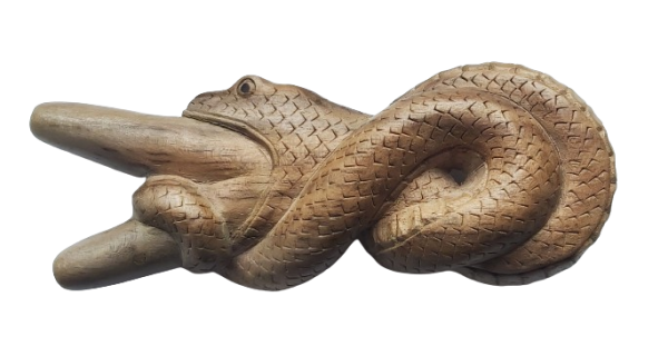 "FEEDING SNAKE" Kuripe from Dark Waru Wood (Acacia melanoxylon)