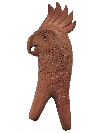 "PARROT" Kuripe Made from Sawo Wood (Manilkara kauki)