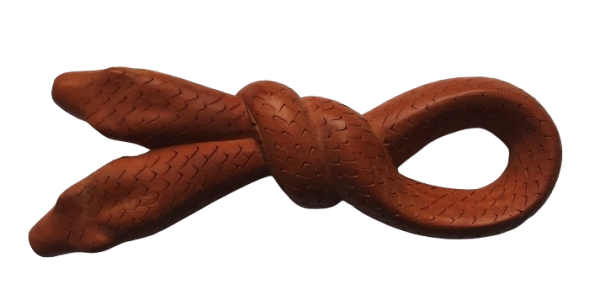 "DOUBLE SNAKE" Kuripe Made from Sawo Wood (Manilkara kauki)