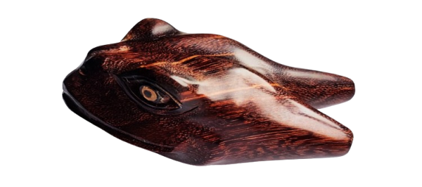  "GŁOWA ŻABY" Kuripe z Drewna Tamaryndowego (Tamarindus indica) 