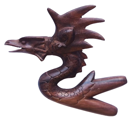 ,,DRAGON FLYING" Kuripe Made of Sono Wood (Dalbergia latifolia) 