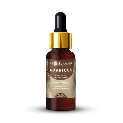 Agaricus Ekstrakt  Roślinny 30 ml. ODPORNOŚĆ I OCZYSZCZENIE