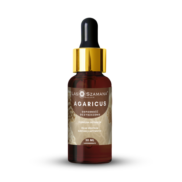 Agaricus Ekstrakt  Roślinny 30 ml. ODPORNOŚĆ I OCZYSZCZENIE